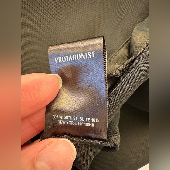 Revolve Protagonist black draped slip dress - Picture 9 of 10